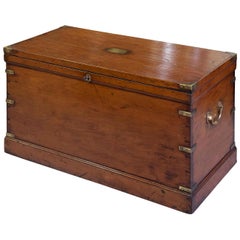 Victorian Brass Bound Pine Trunk, circa 1860