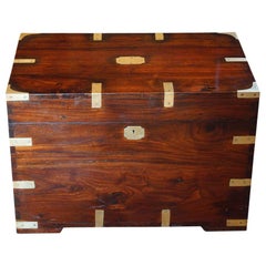 Victorian Brass Bound Small Campaign Trunk