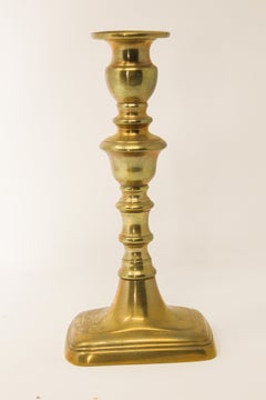 Victorian Handcrafted Brass Candlestick, Polished Finish, UK, 1890