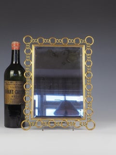 Victorian Brass Chain Link Wall Mirror
