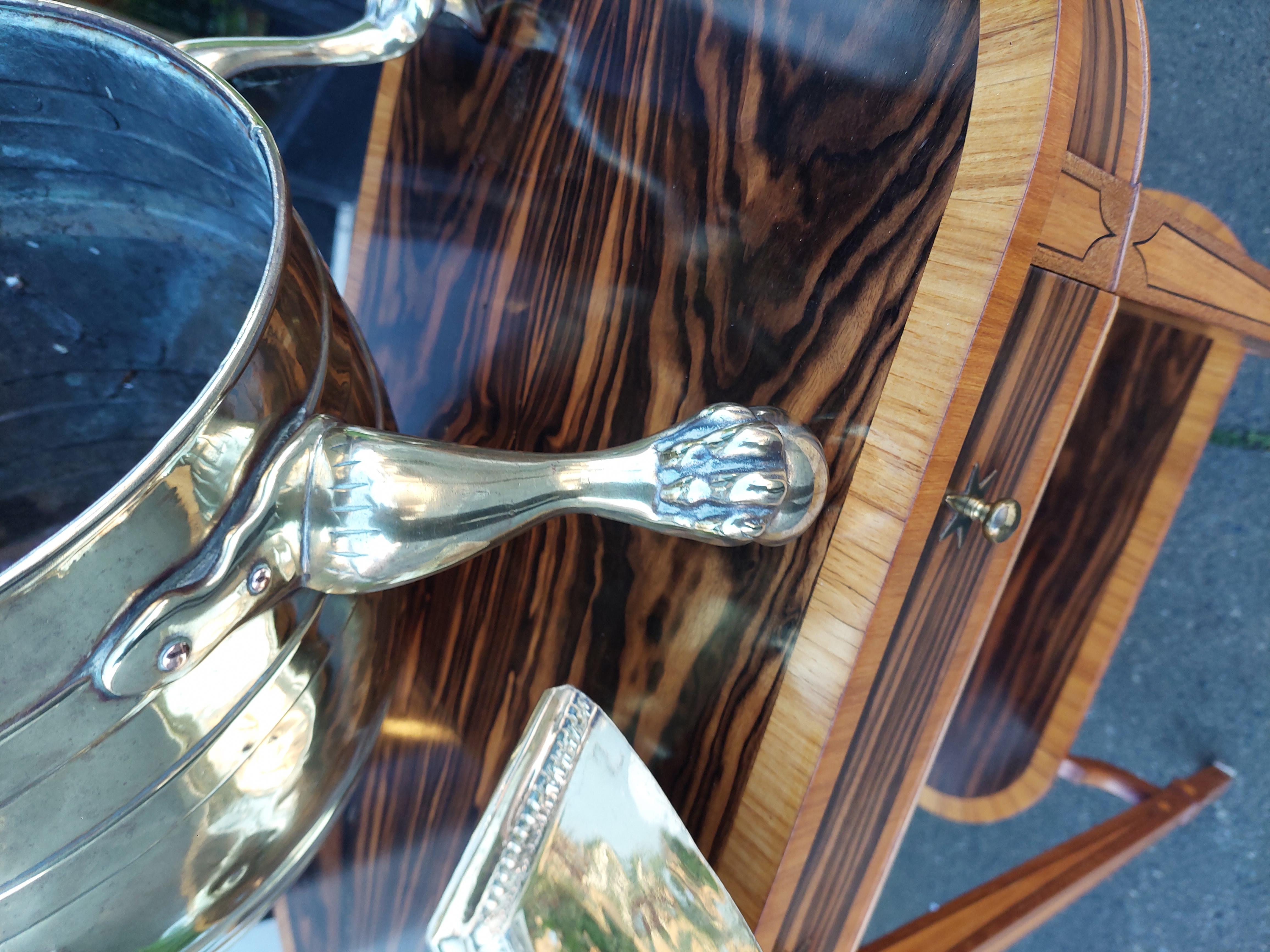 XIX secolo Victorian Brass Coal Bucket in vendita