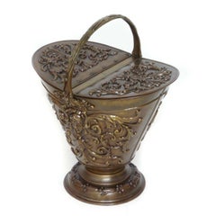 Victorian Brass Coal Helmet
