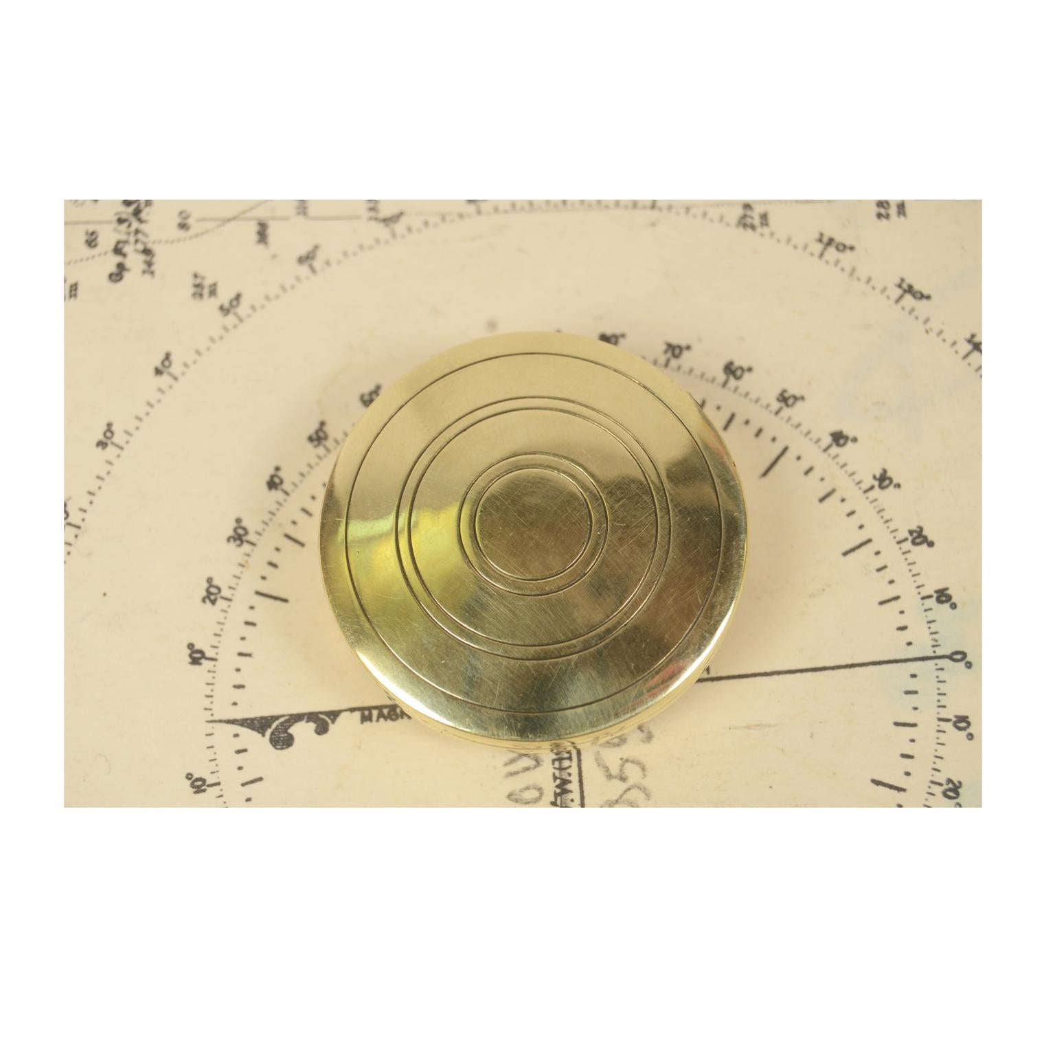 British Victorian Brass Compass Made in the Late 1900s