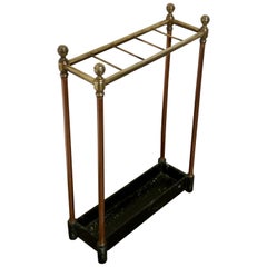 copper walking stick Victorian Brass, Copper and Cast Iron Walking Stick Stand or Umbrella Stand