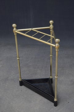 Victorian Brass Corner Umbrella Stand