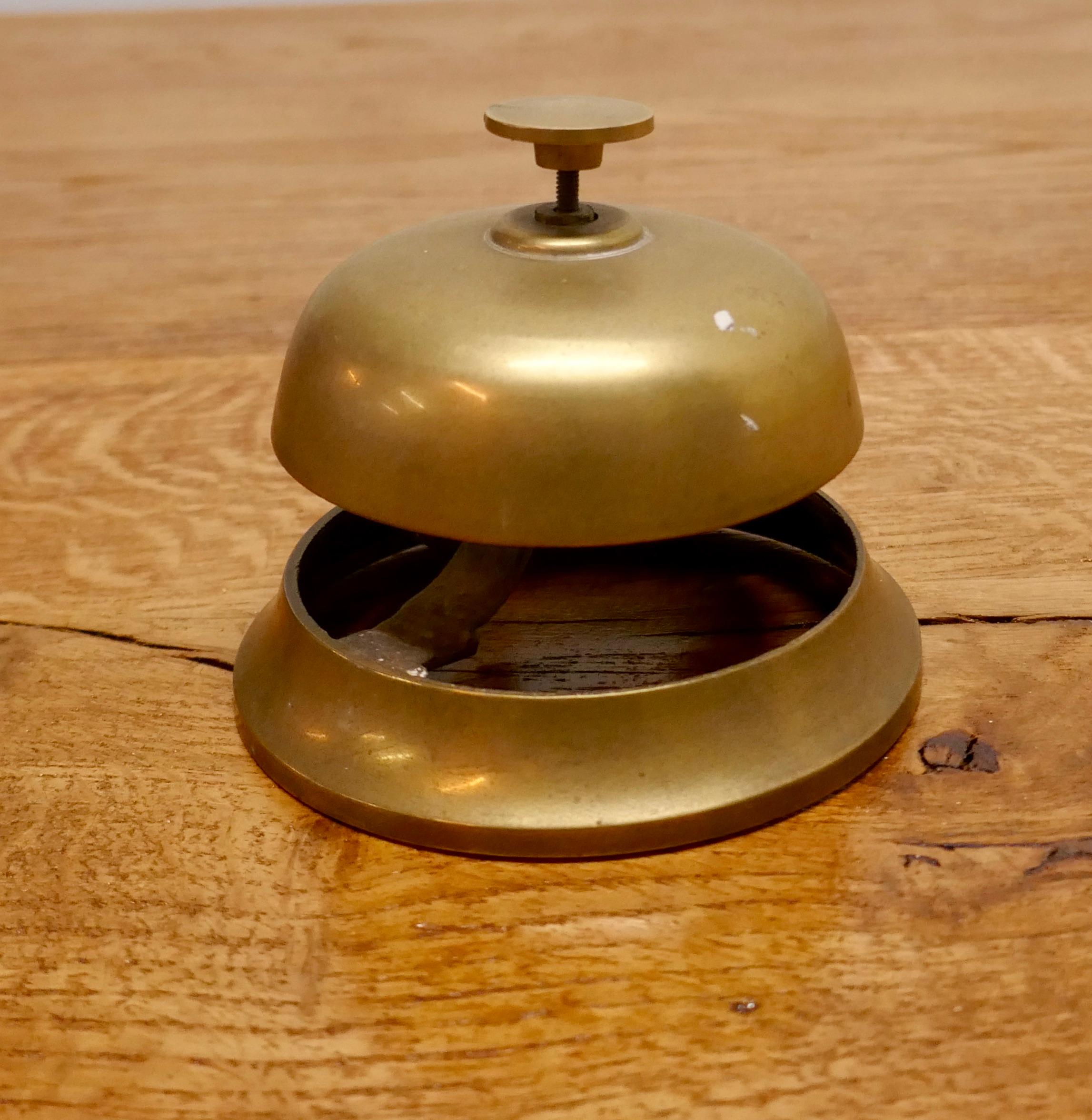 Victorian brass courtesy counter top bell, reception desk bell

Made in solid brass, in good ready to use with a demanding ding, the bell is 4” in diameter and 4” high 
NV315.
 