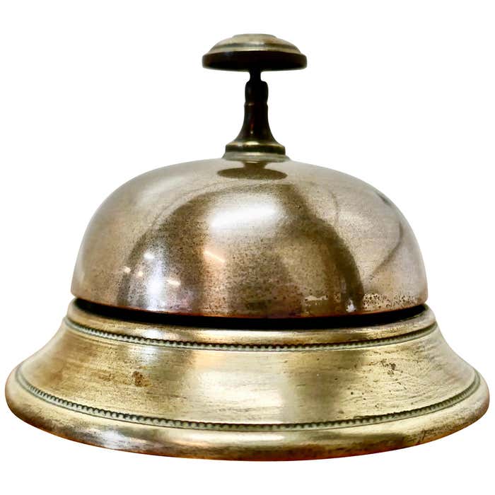 Victorian Brass Courtesy Counter Top Bell, Reception Desk Bell at ...