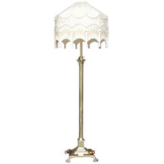 Victorian Brass Extendable Standard Lamp