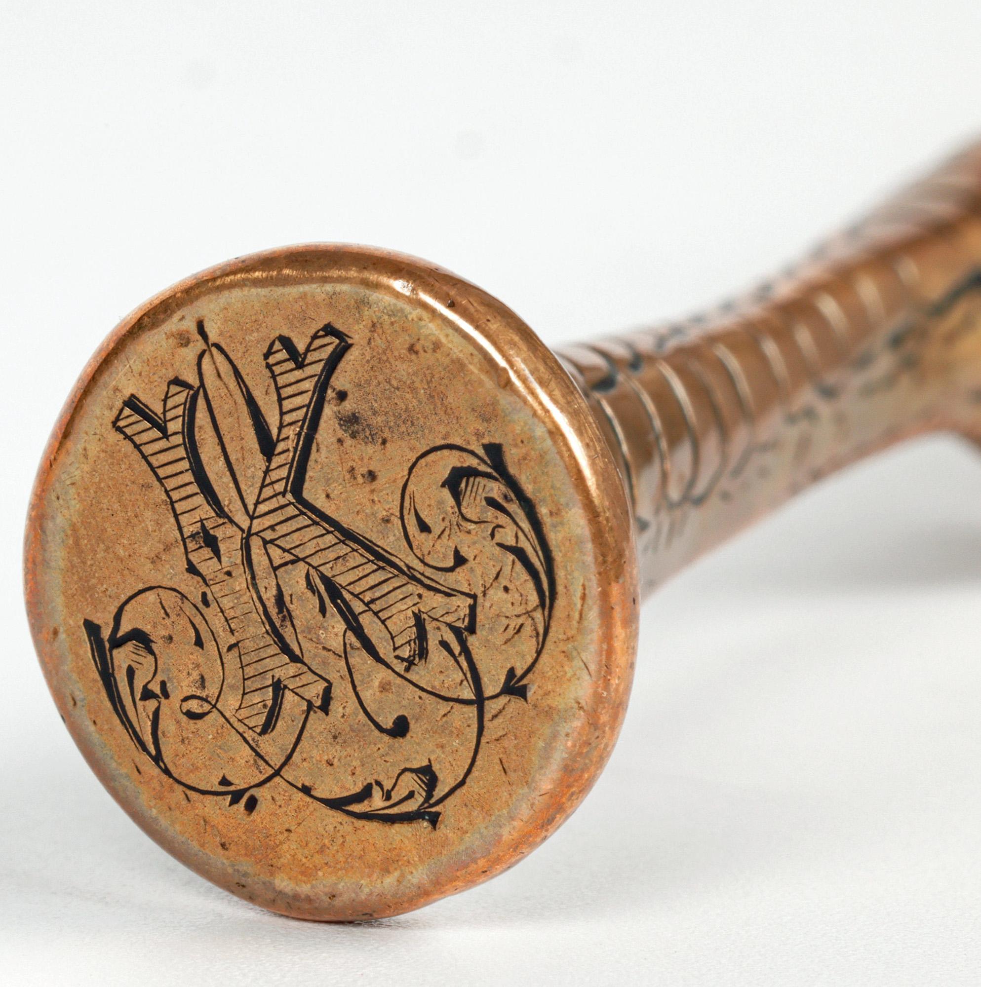 Hand-Crafted Victorian Brass Feather & Bird Claw Letter Opener & Desk Seal