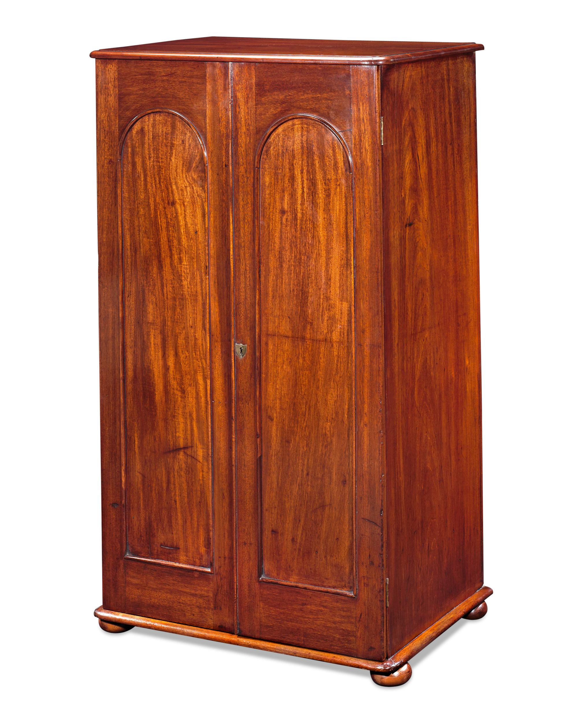 19th Century Victorian Brass Hardware Collector's Cabinet