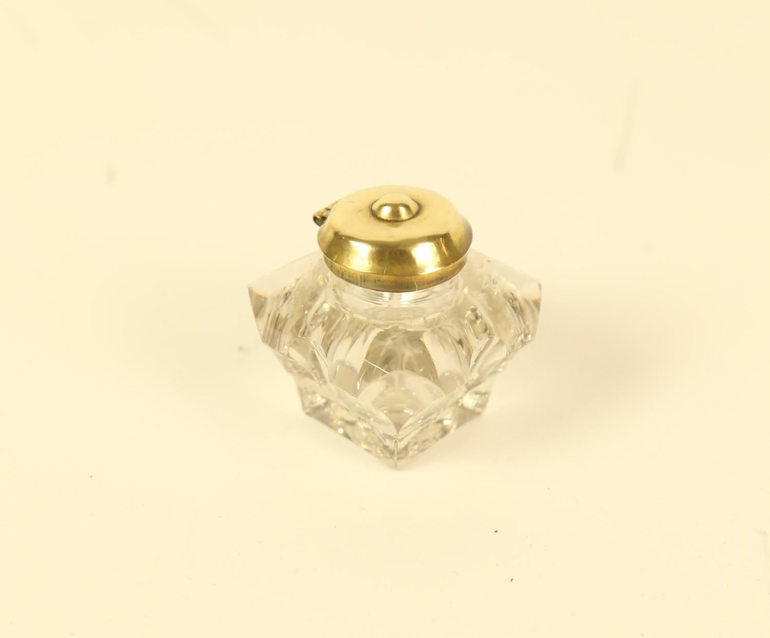 19th Century Victorian Brass ink stand  in the form of a  Gentleman Pushing a cart For Sale