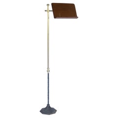 Victorian Brass / iron & Oak Reading stand