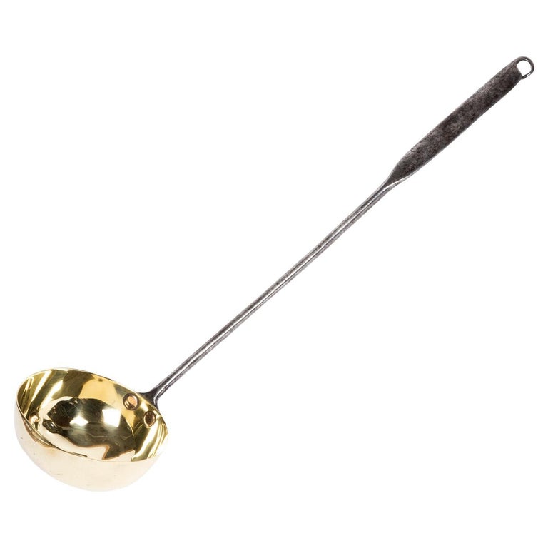 Victorian Brass and Iron Serving Ladle For Sale at 1stDibs