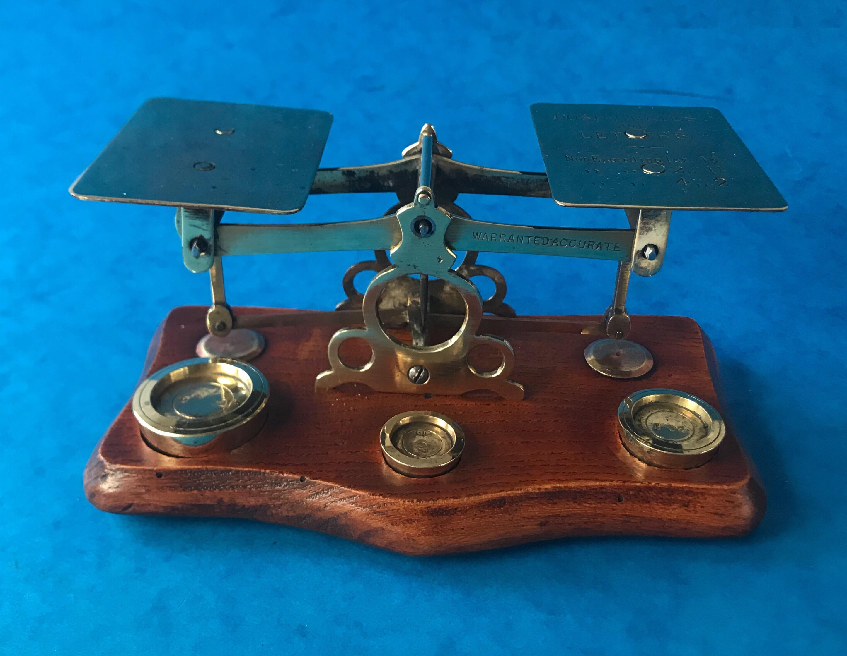 English Victorian Brass Letter Scales For Sale