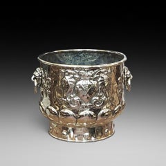 Victorian Brass Log Bucket Jardiniere