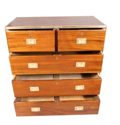Victorian Brass Mounted Mahogany Campaign Chest
