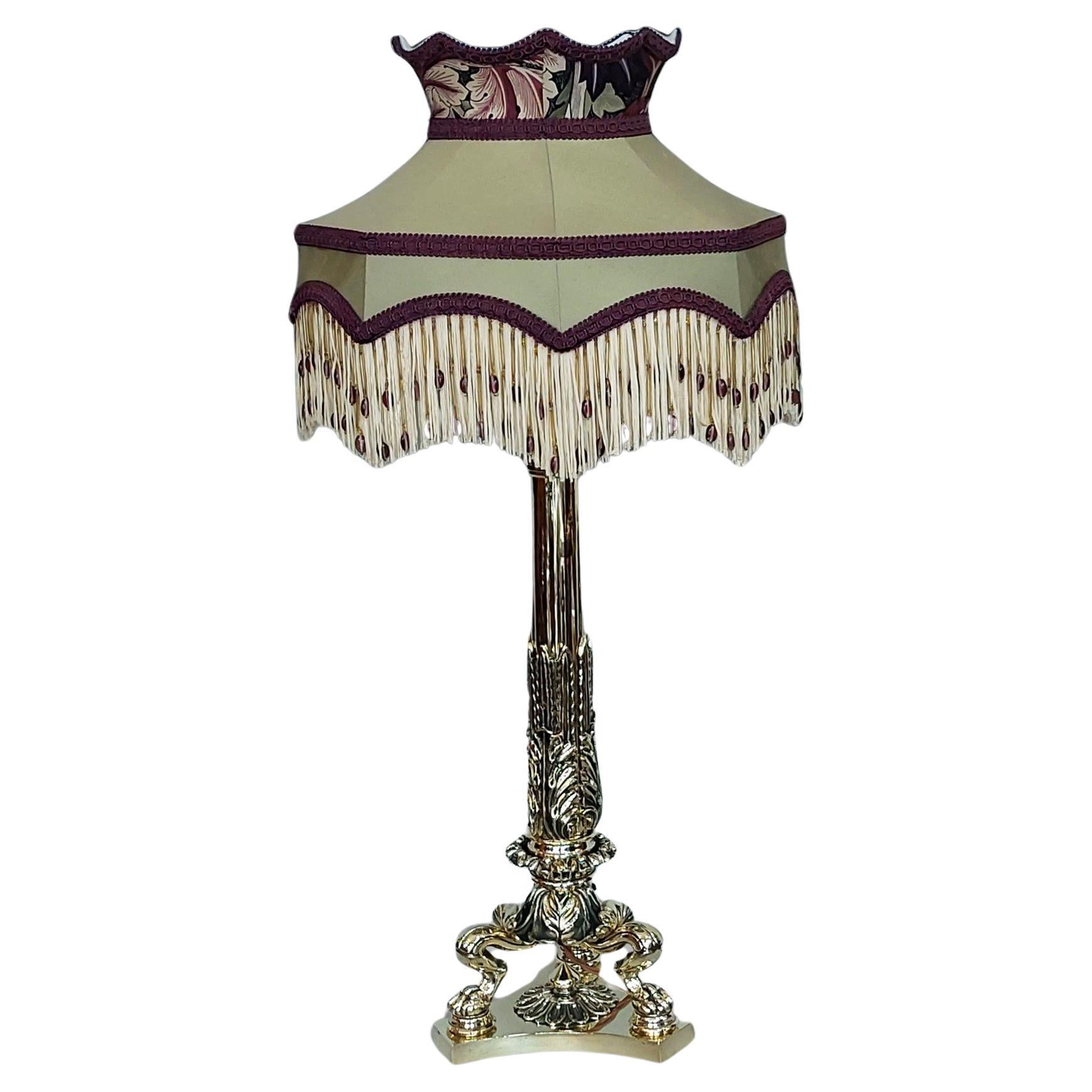 Victorian Brass Neoclassical Table Lamp