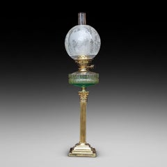 Victorian Brass Oil Lamp by Hinks of Birmingham