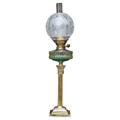 Victorian Brass Oil Lamp by Hinks of Birmingham