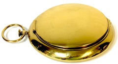 Victorian Brass Oversized Pocket Watch-Form Box, England, Circa 1880