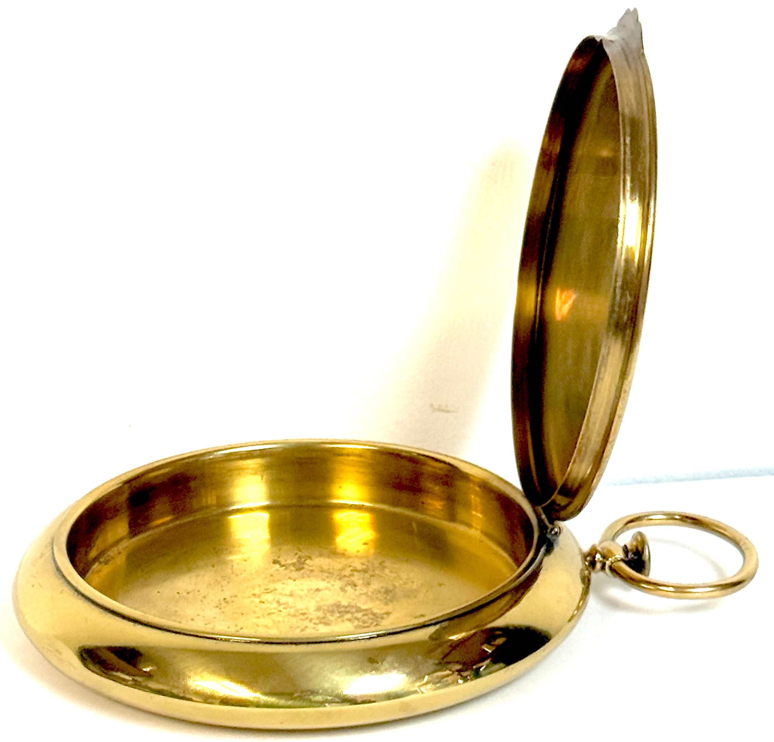 Victorian Brass Oversized Pocket Watch-Form Box, England, Circa 1880 (Englisch) im Angebot