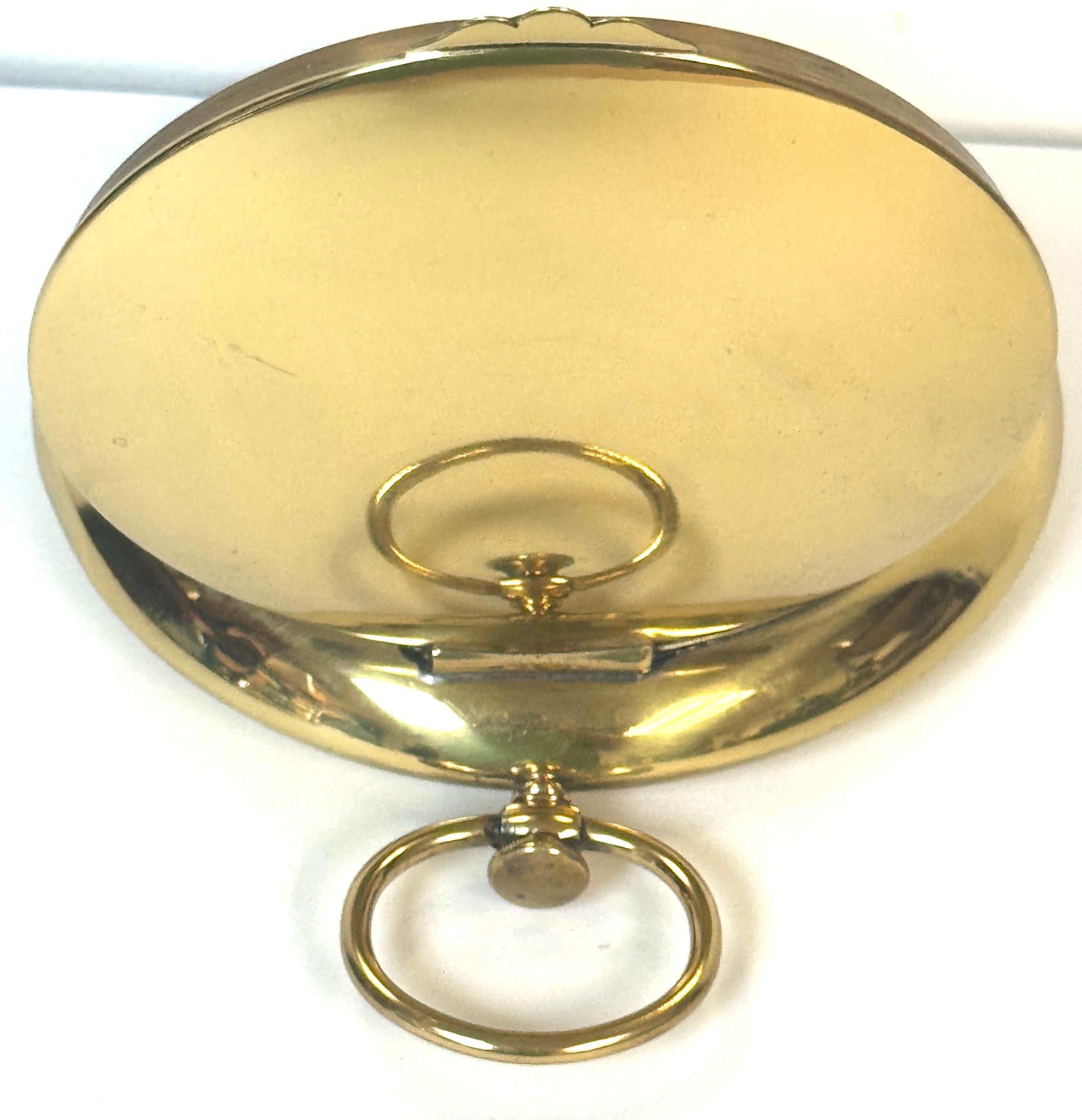 Victorian Brass Oversized Pocket Watch-Form Box, England, Circa 1880 (Gegossen) im Angebot