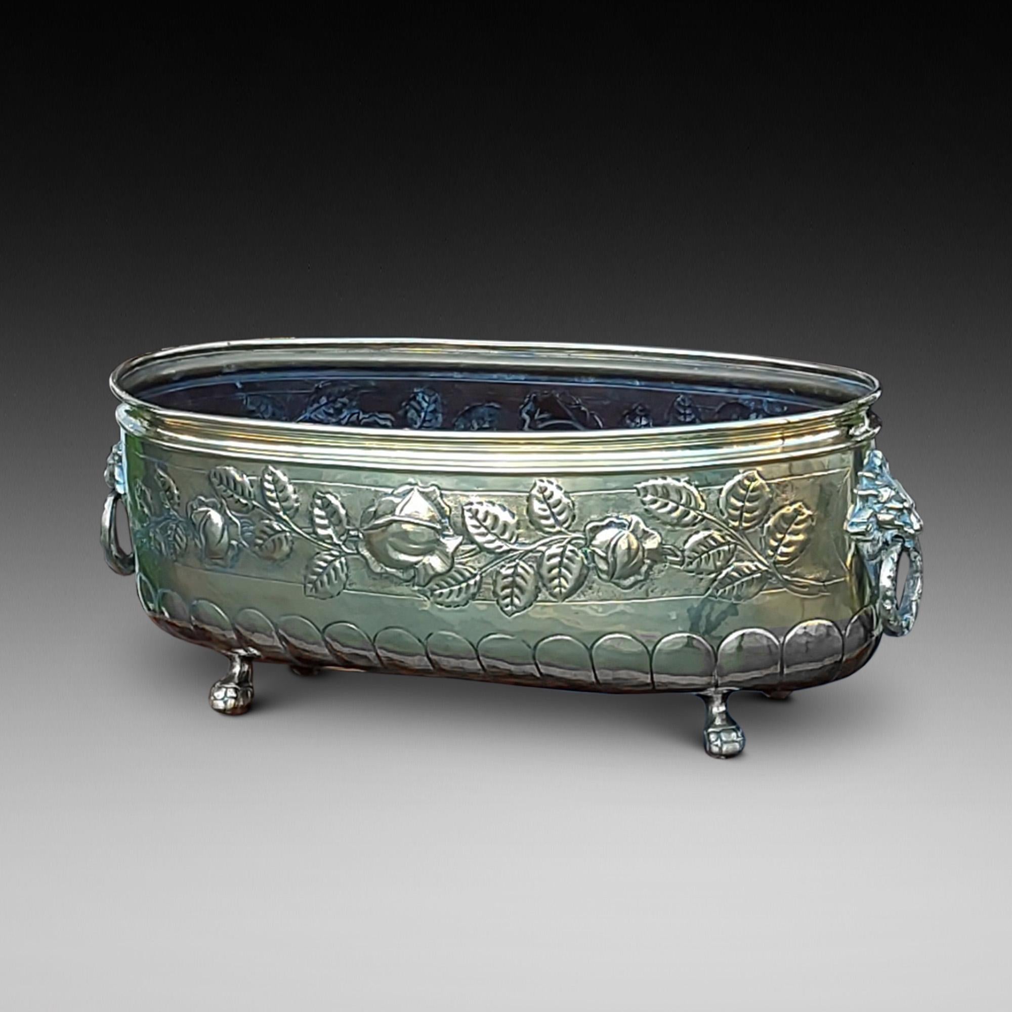 Victorien Victorian Brass Planter Trough en vente