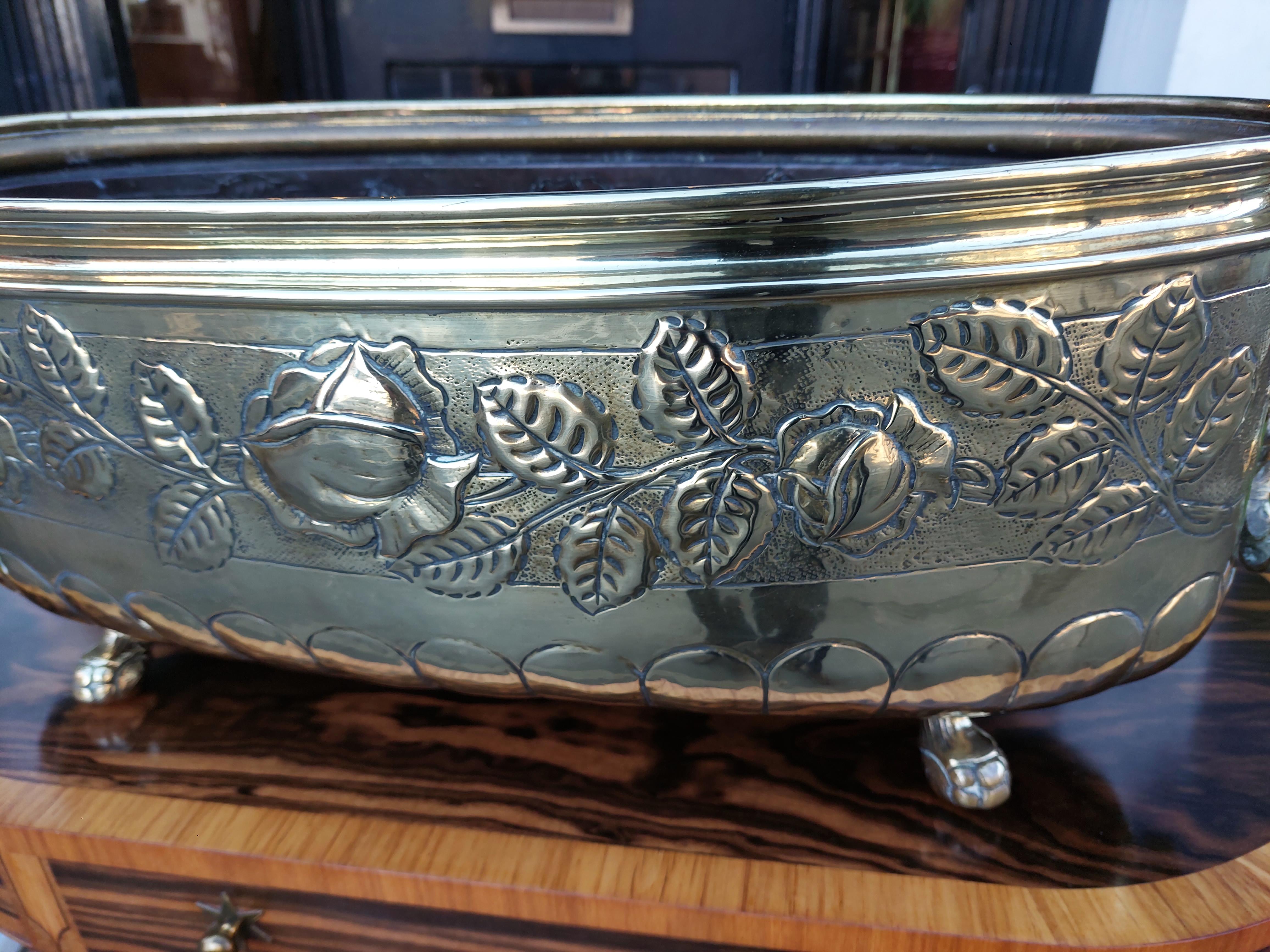 XIXe siècle Victorian Brass Planter Trough en vente