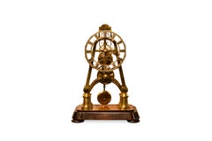 Horloge squelette victorienne en laiton