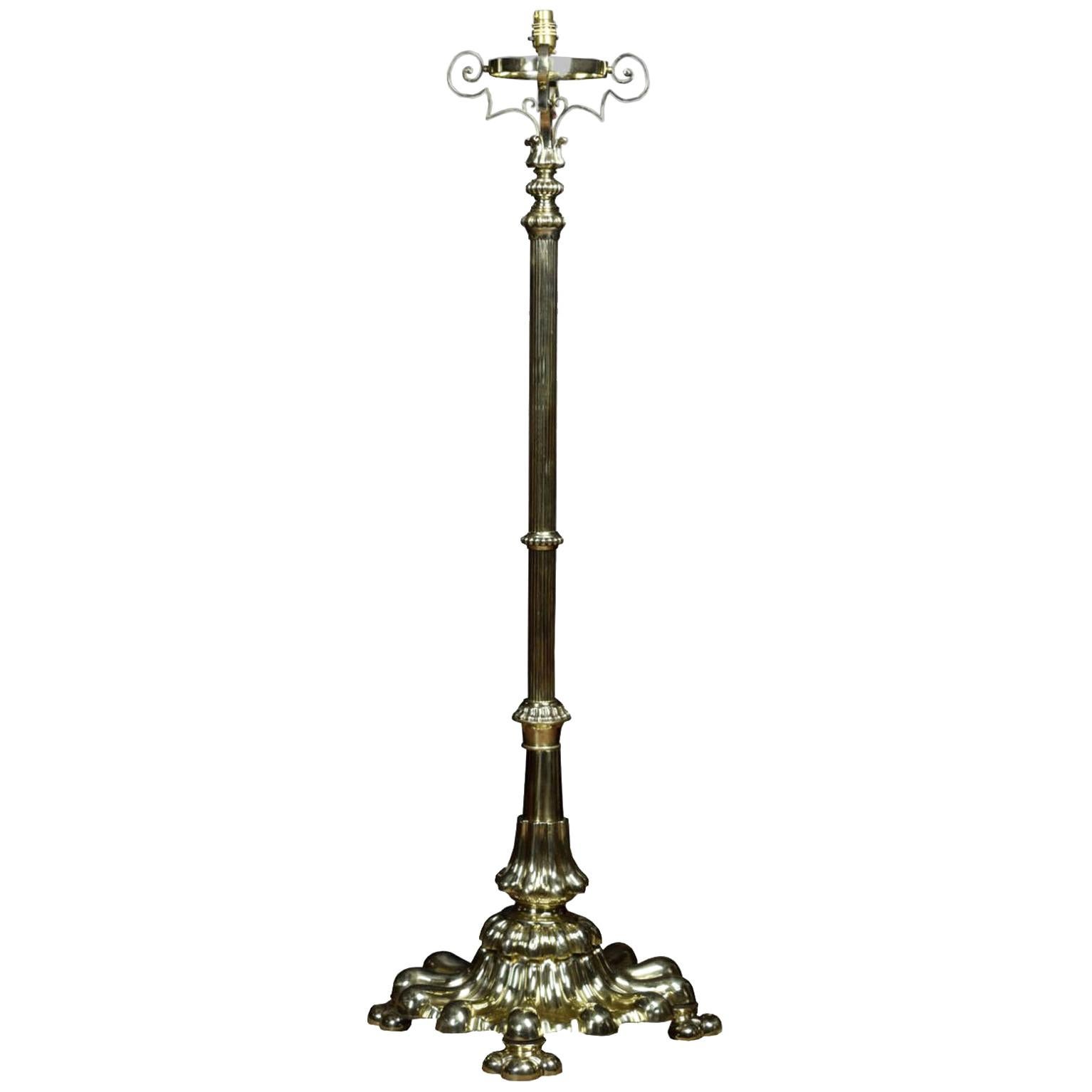 Victorian Brass Standard Lamp