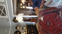 Lampe à huile victorienne en laiton de style néoclassique