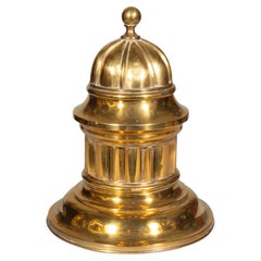 Antique Victorian Brass Temple Form Match Safe