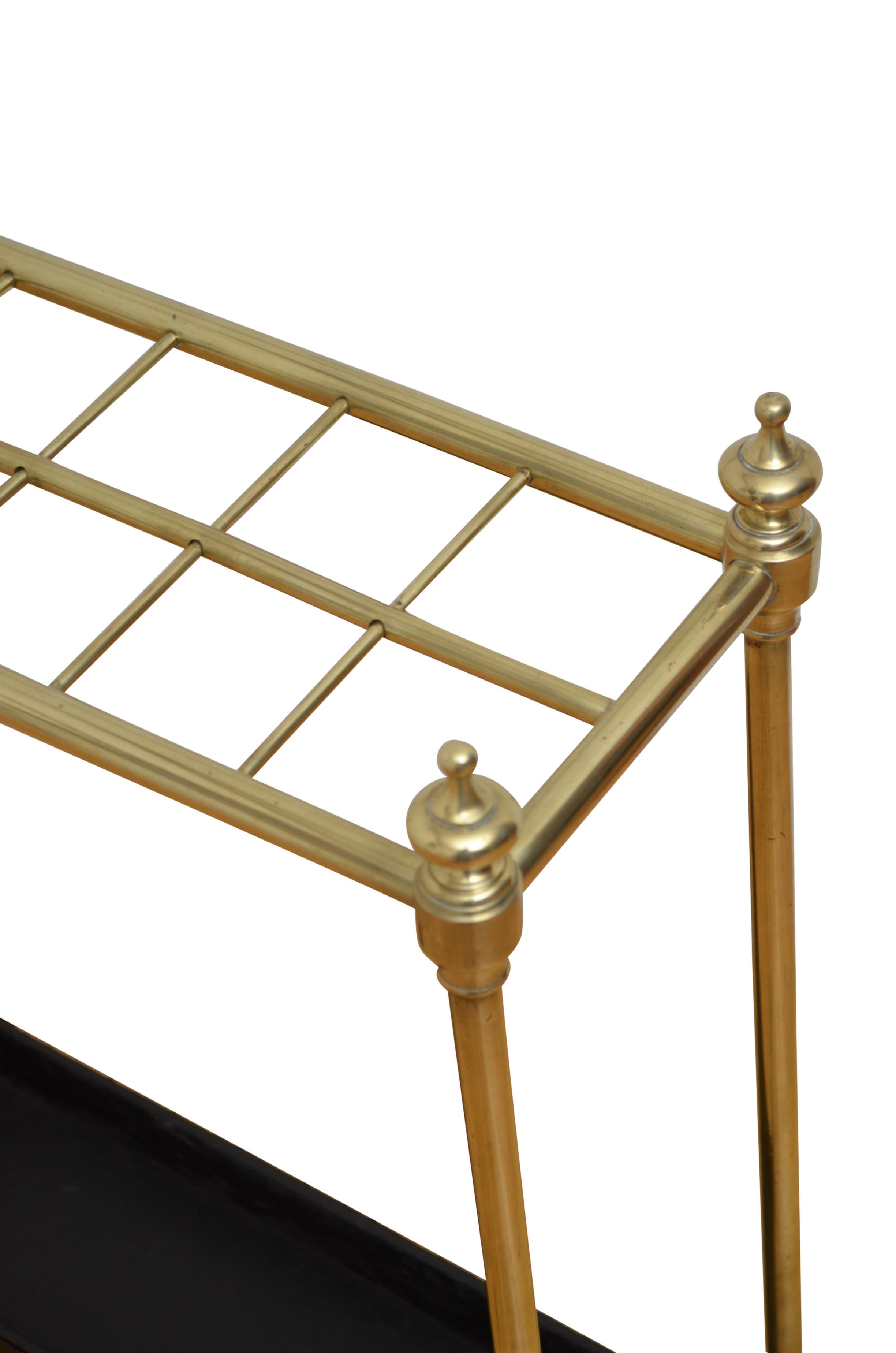 Late Victorian Victorian Brass Umbrella Stand