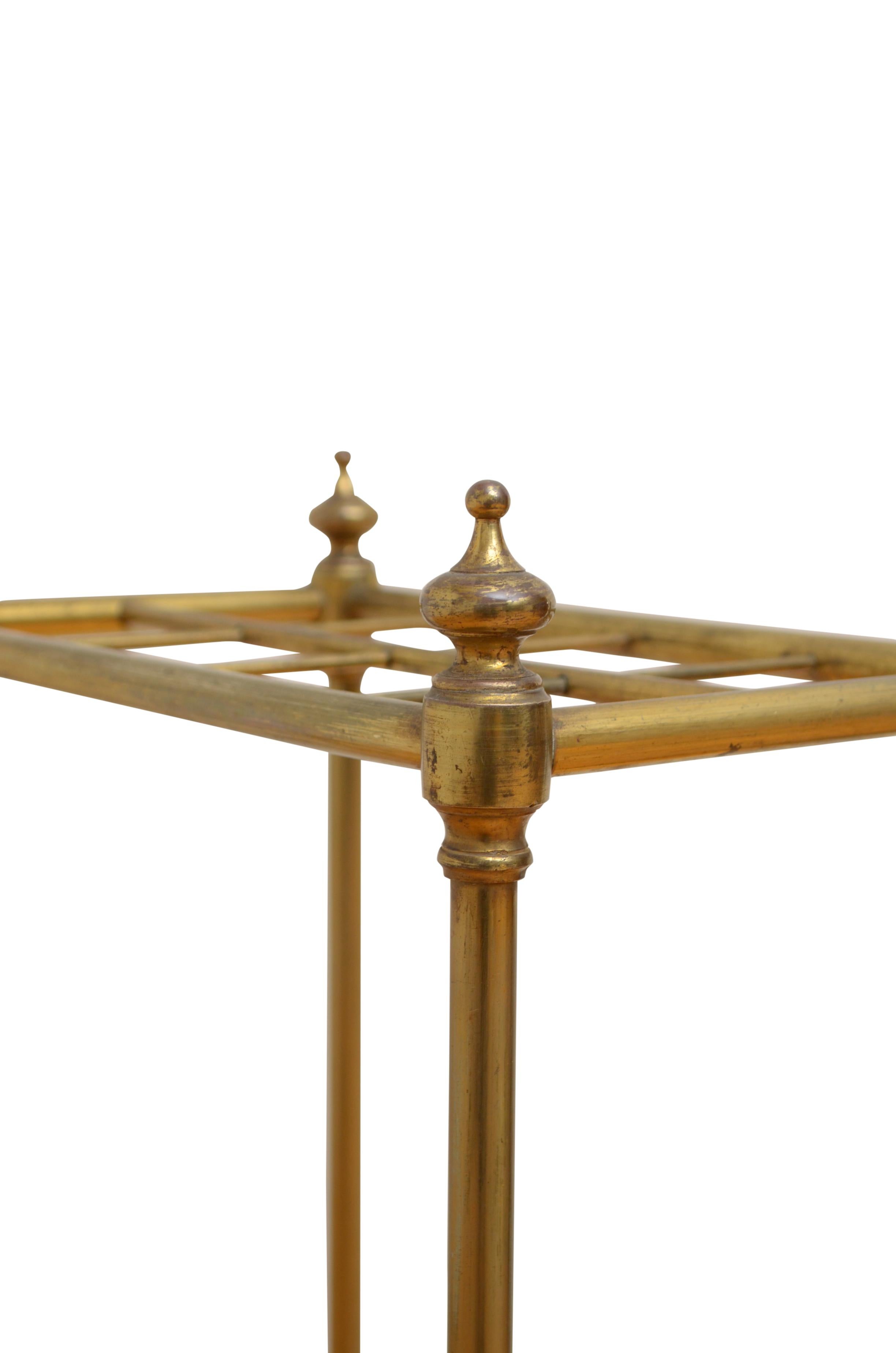 Victorian Brass Umbrella Stand In Good Condition For Sale In Whaley Bridge, GB