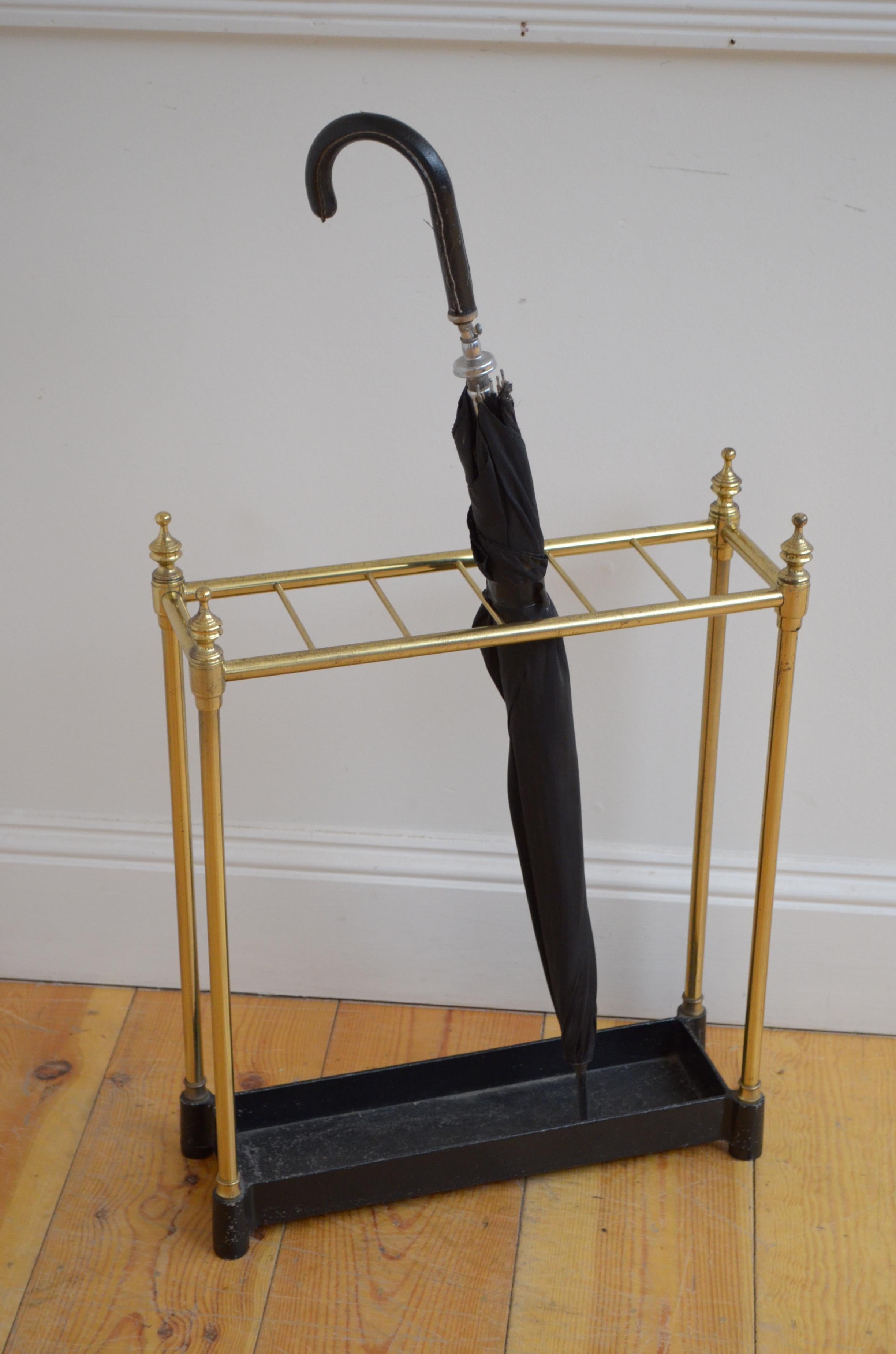Victorian Brass Umbrella Stand For Sale 1