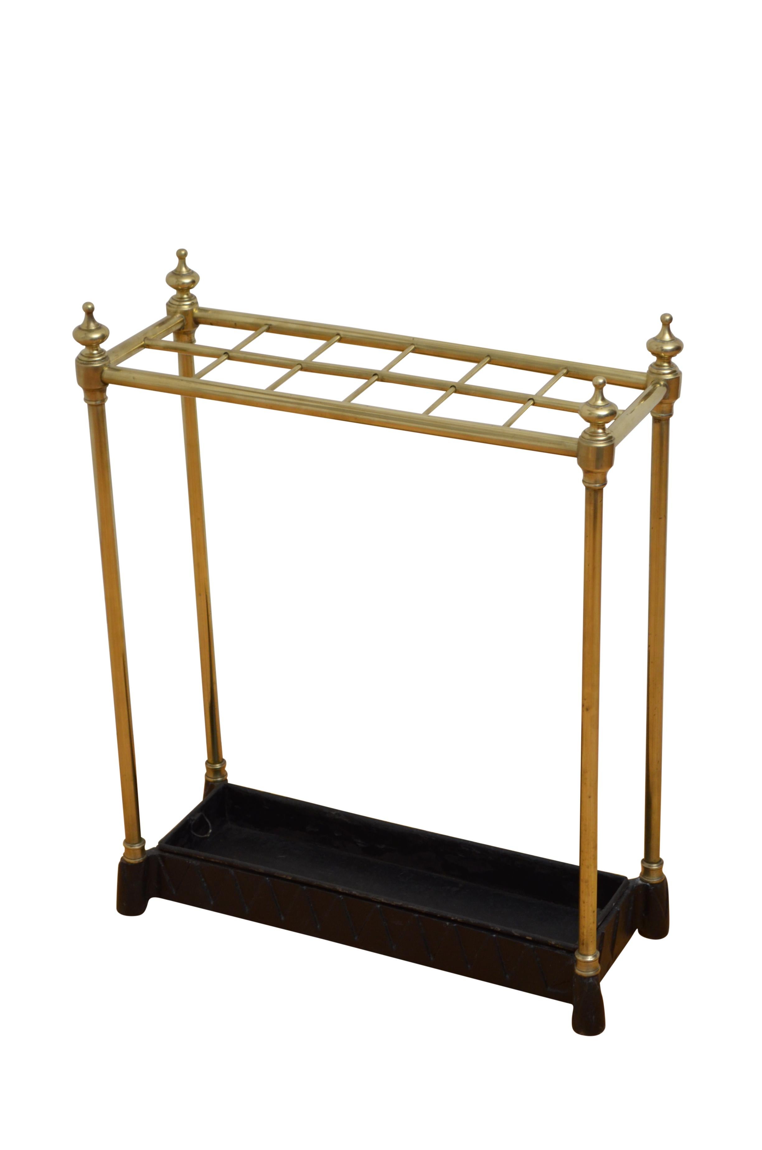 Victorian Brass Umbrella Stand