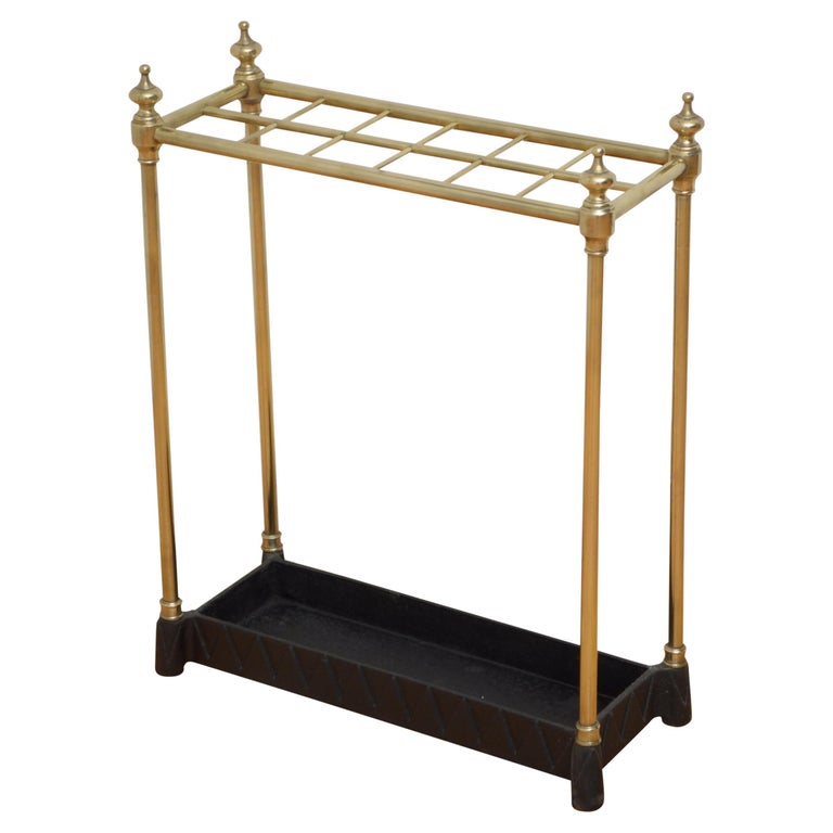 Victorian Brass Umbrella Stand For Sale at 1stDibs