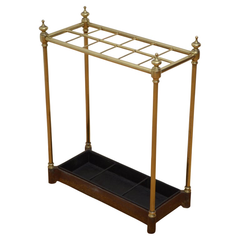 Victorian Brass Umbrella Stand For Sale at 1stDibs
