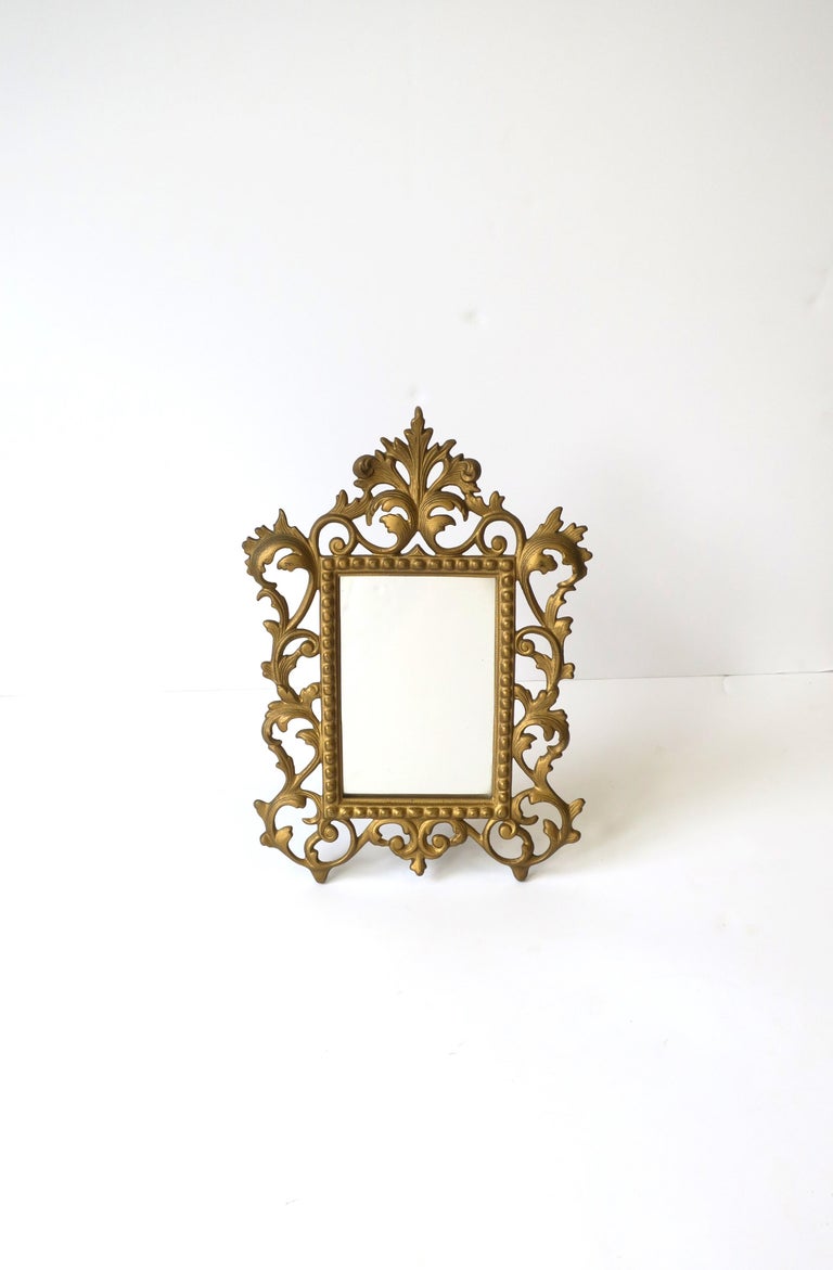 Victorian Brass Vanity Table Mirror or Picture Frame For Sale at 1stDibs