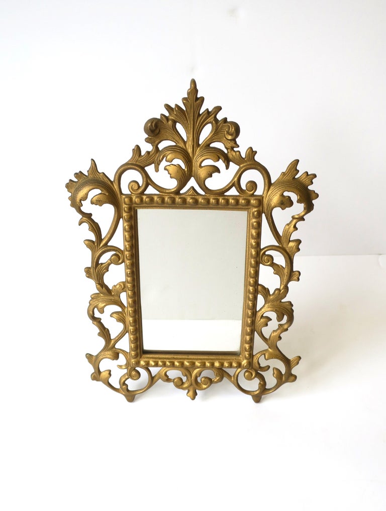 Victorian Brass Vanity Table Mirror or Picture Frame For Sale at 1stDibs