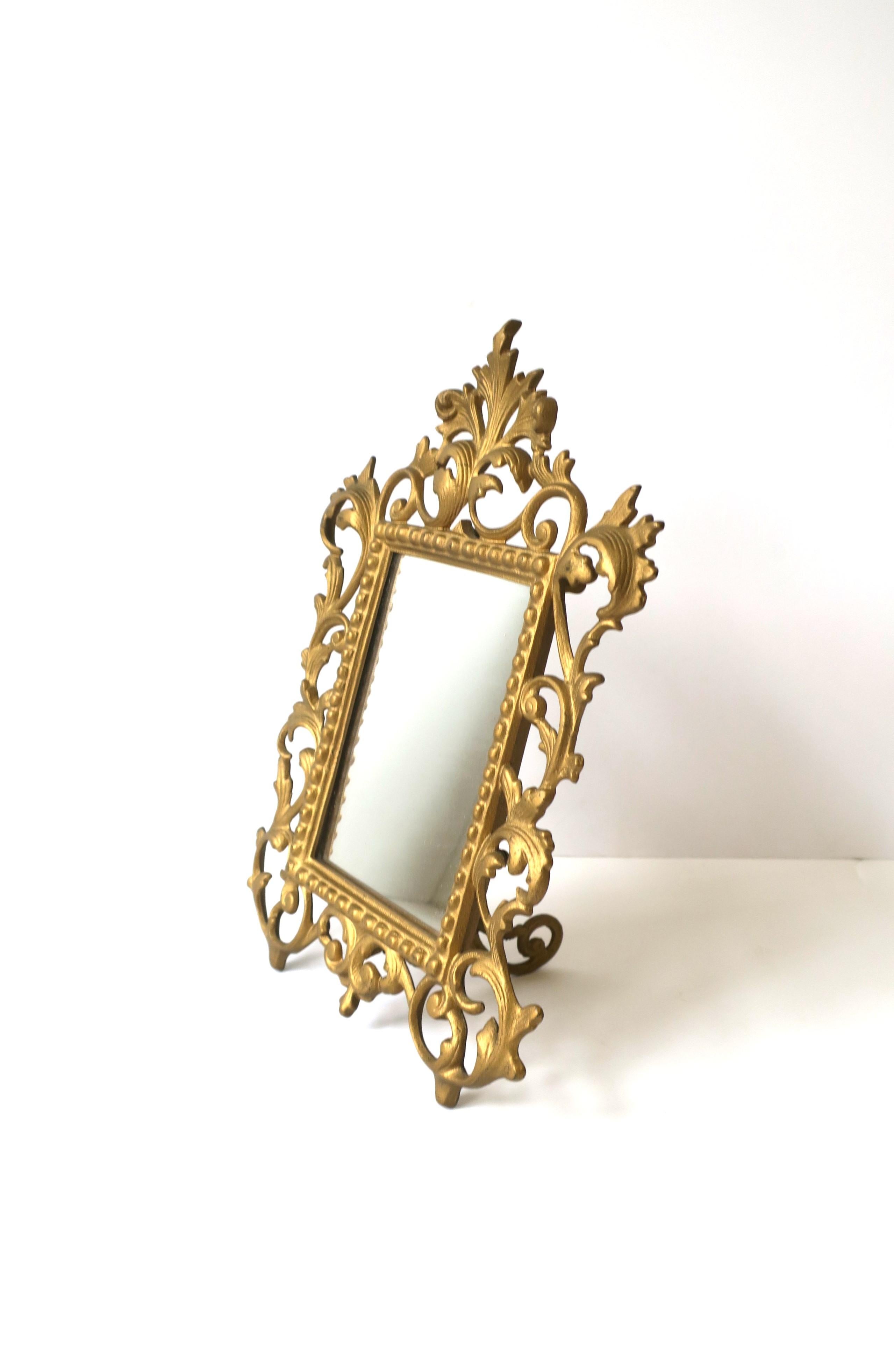 antique brass dressing table mirror