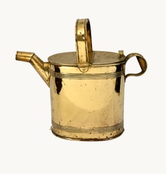 Victorian Brass Watering Can Antique Gardening 1880