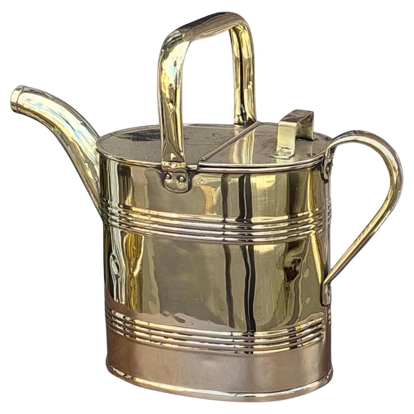 Victorian Brass Watering Can For Sale