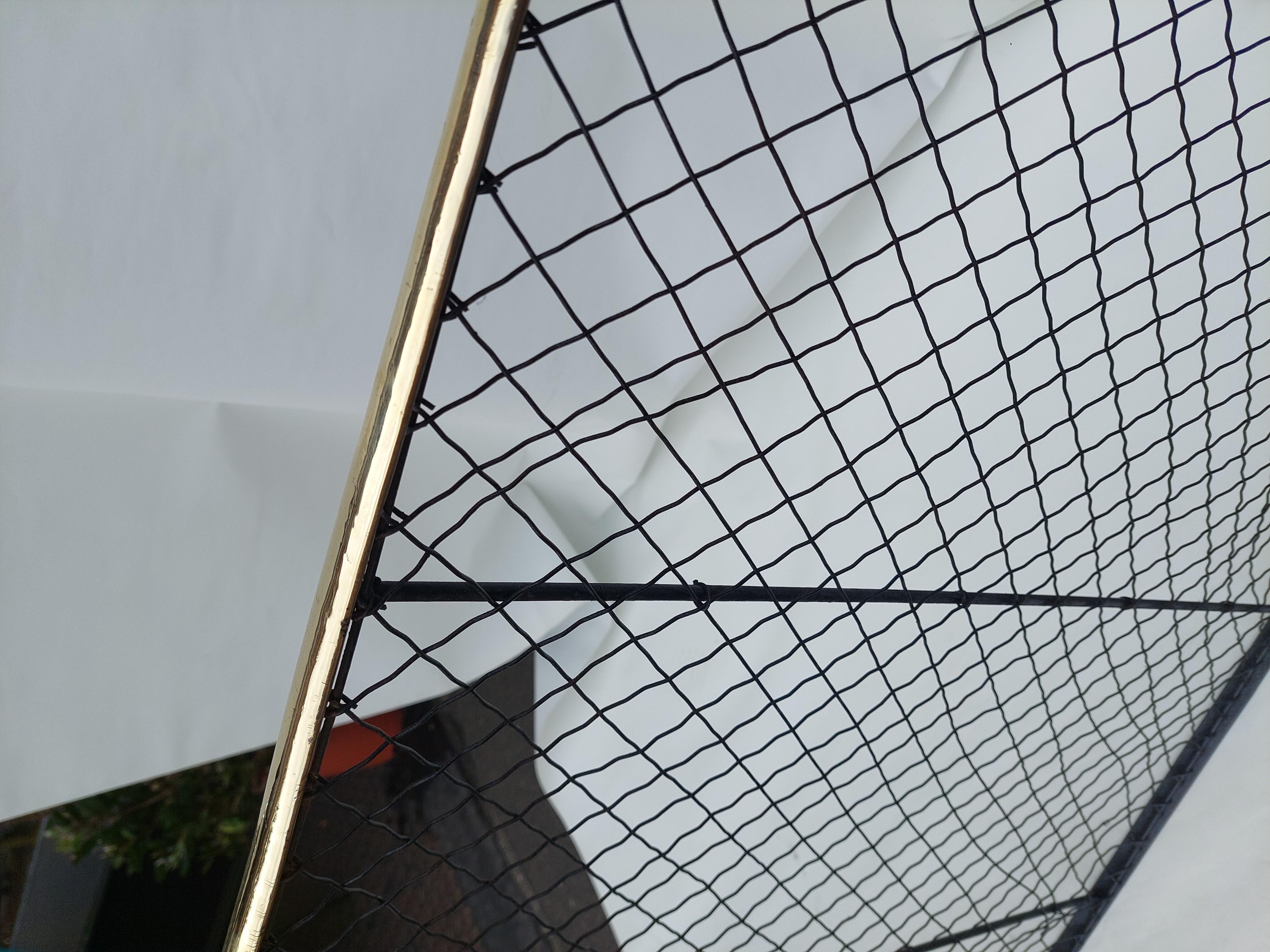 Victorian Brass Wire Mesh Nursery Fender Fire Spark Guard For Sale 3