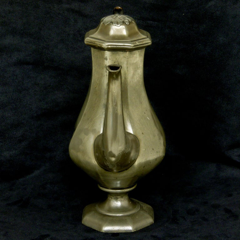 Victorian Britannia Metal Coffee Pot For Sale at 1stDibs