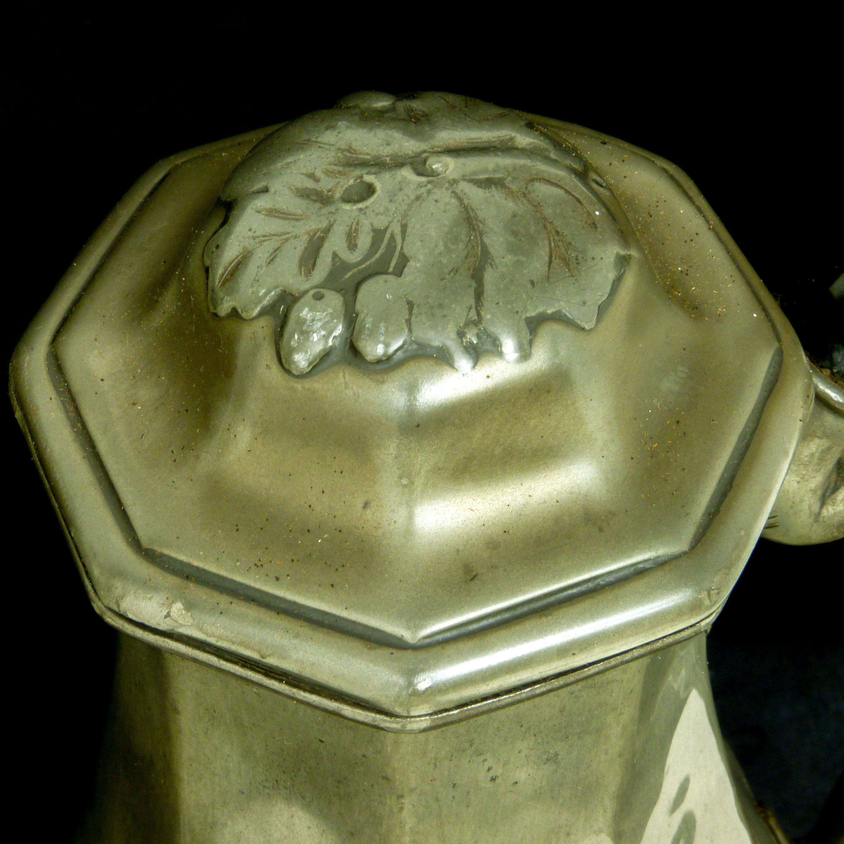 Late 19th Century Victorian Britannia Metal Coffee Pot