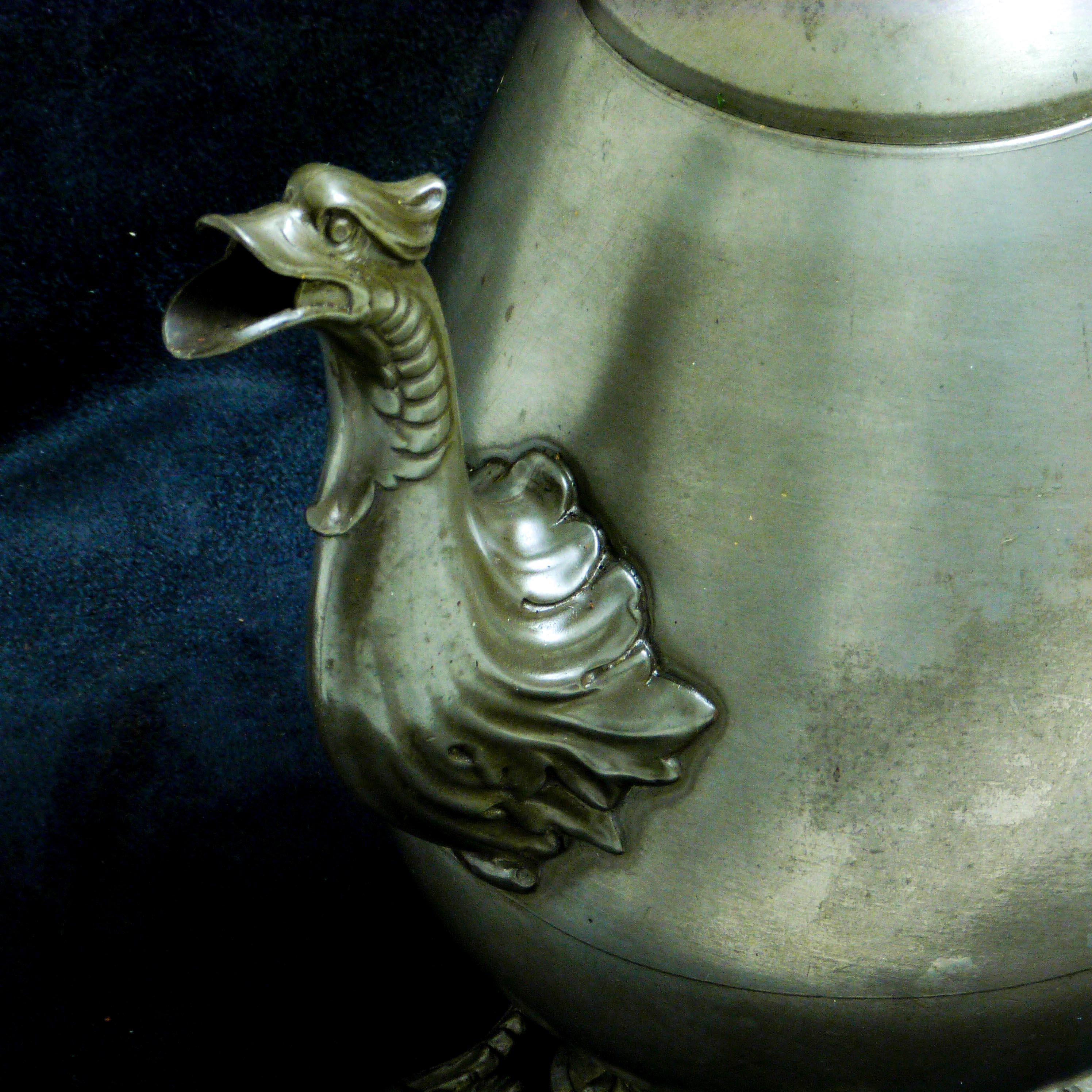 Victorian Britannia Metal Tea Pot For Sale 1
