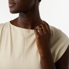 Victorian British garnet seed pearl 15k rose gold ring