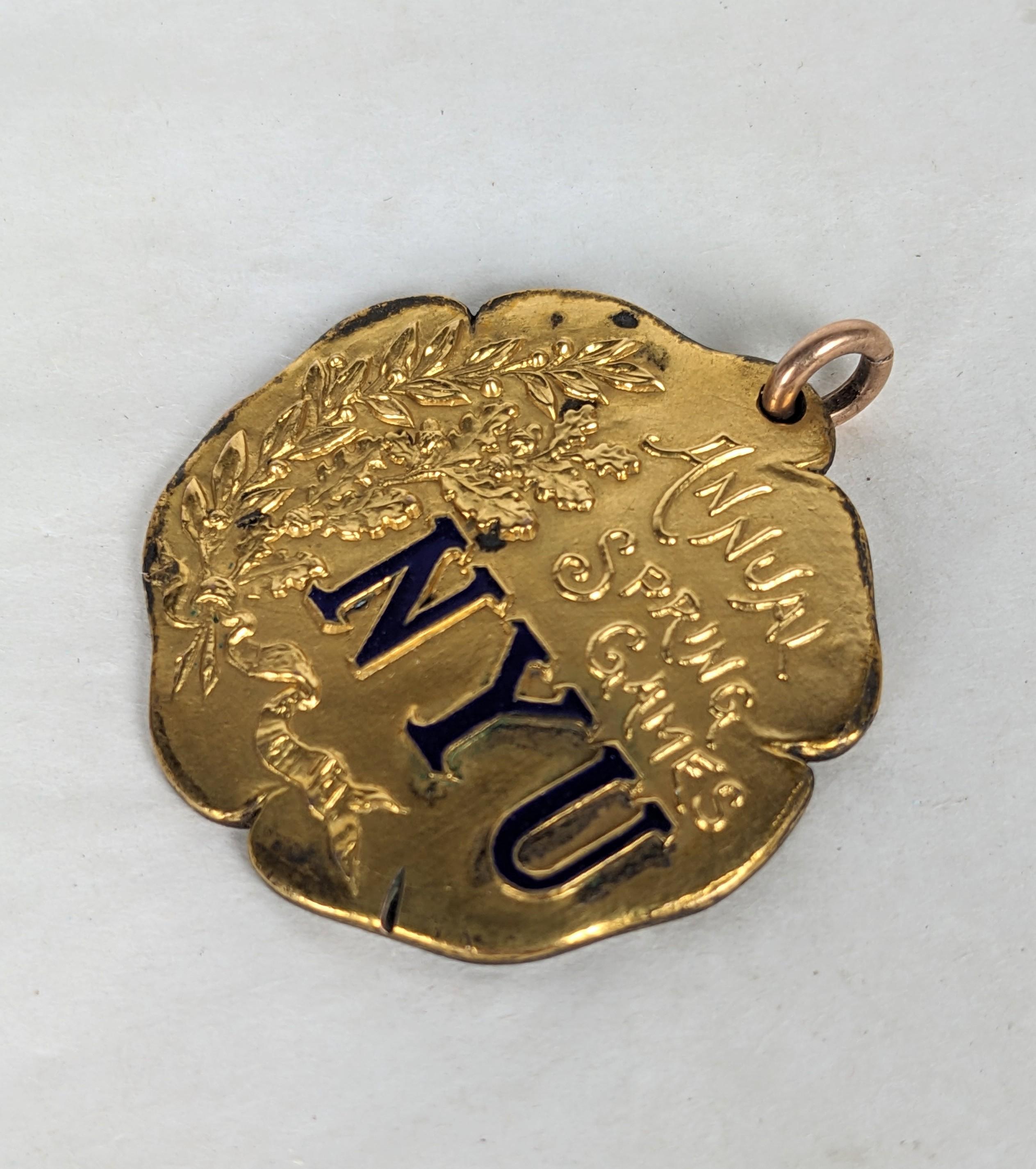 Late Victorian Victorian Broad Jump Medal, NYU  For Sale