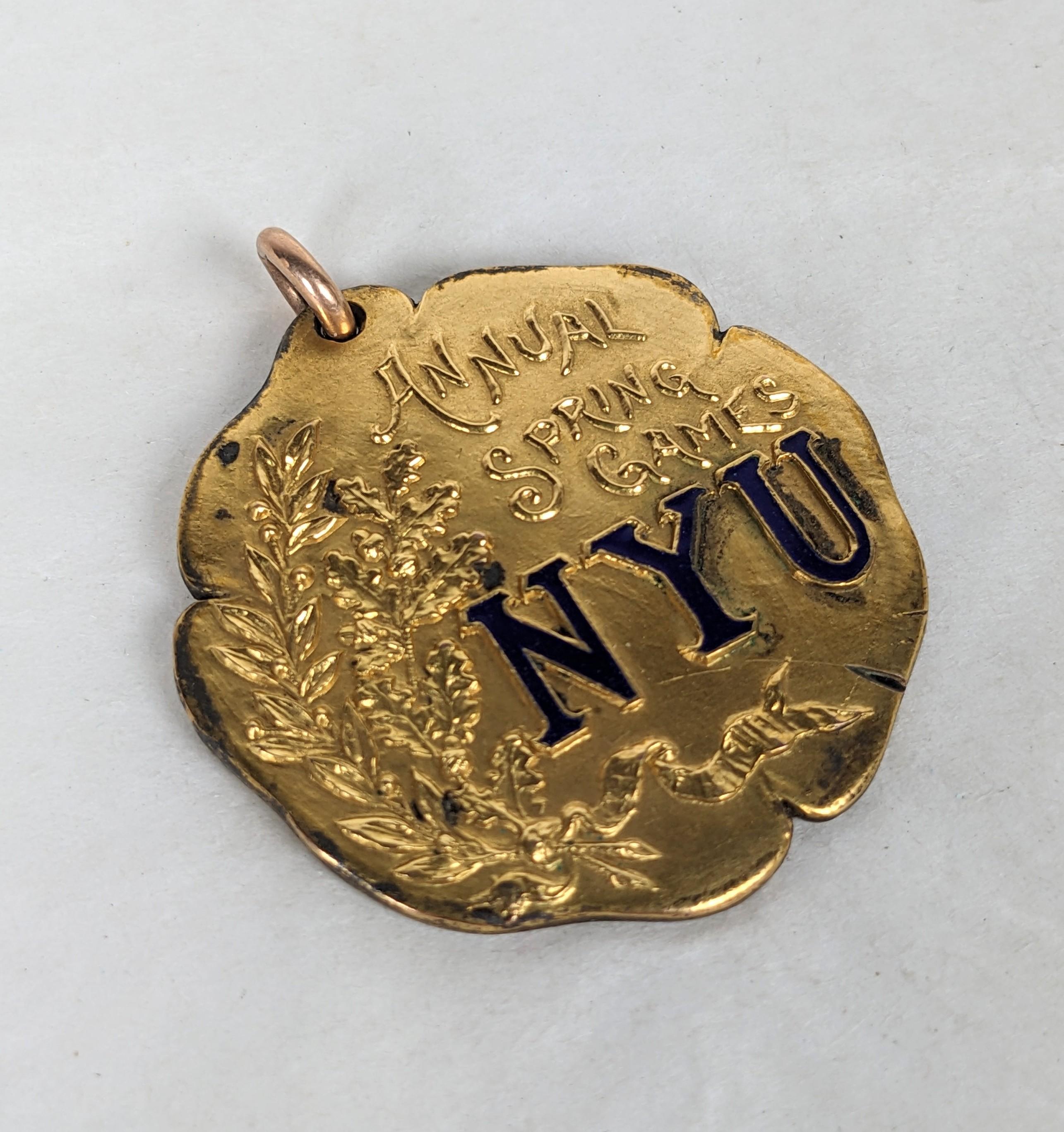 Women's or Men's Victorian Broad Jump Medal, NYU  For Sale